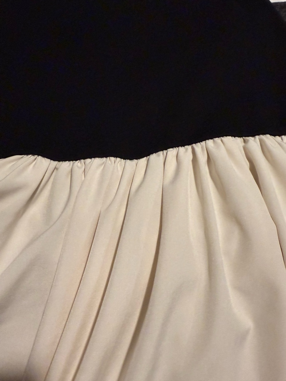 Commense: Black & Cream Patchwork Bustier  Short Dress - Picture 5 of 7